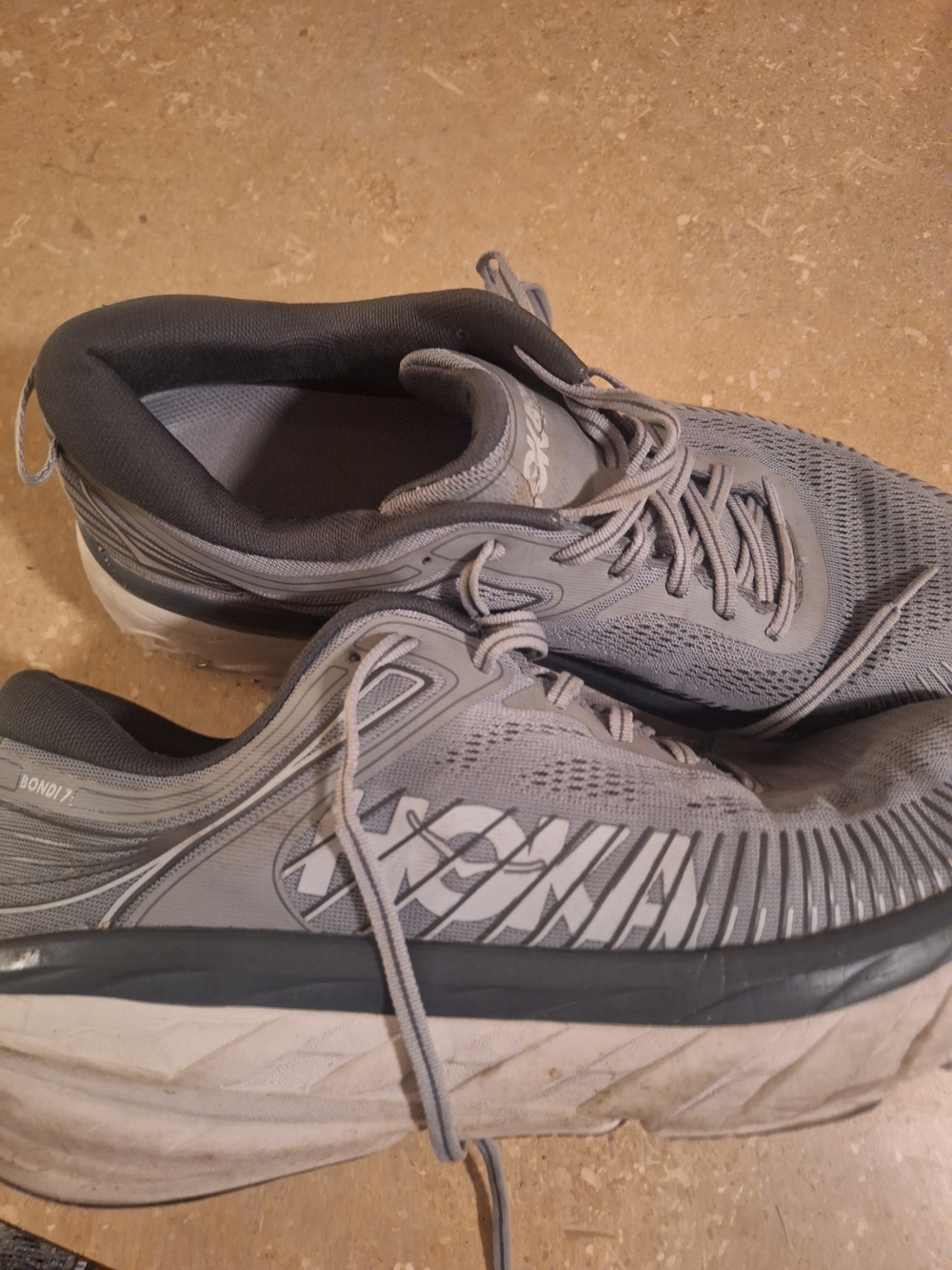 Hoka One One Men's Gray Athletic Running Shoes